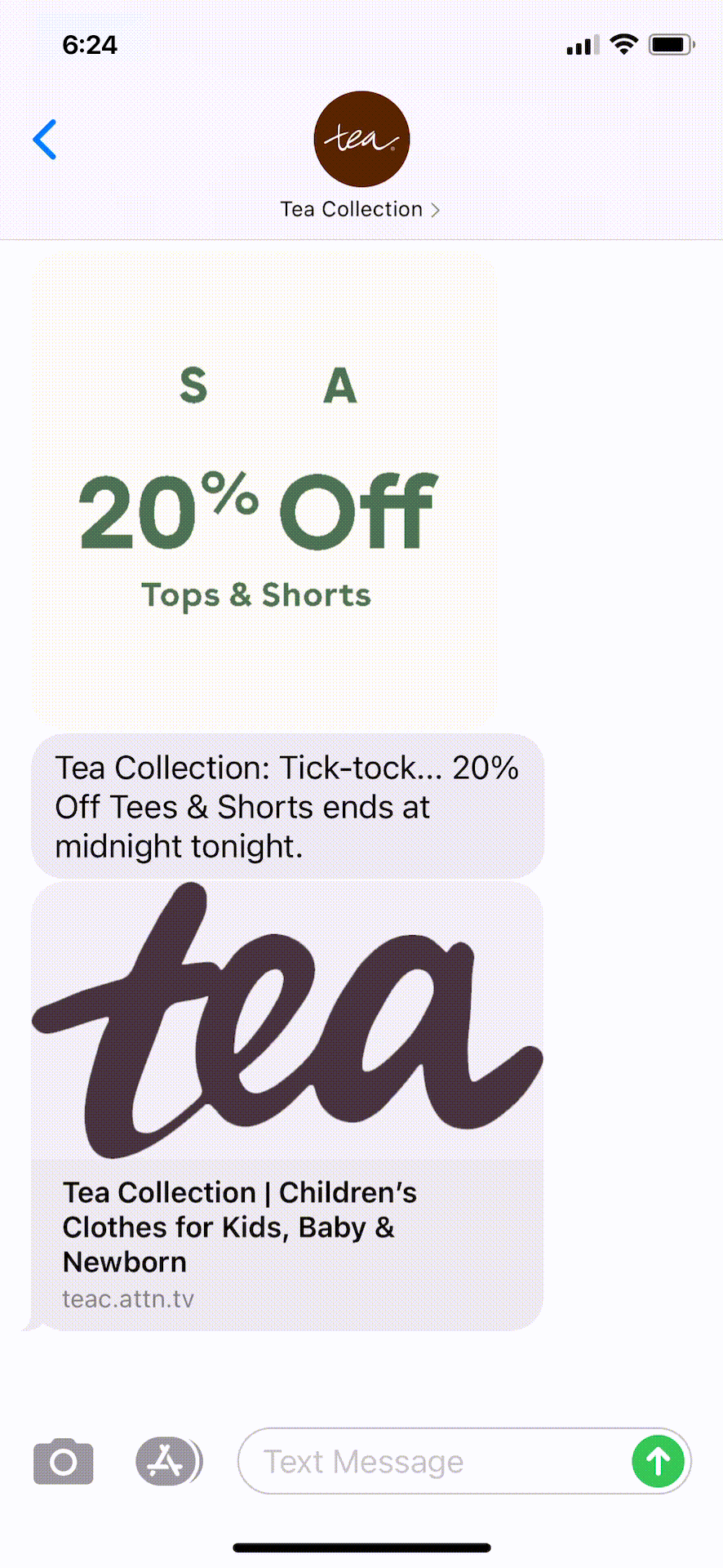 Tea-Collection-Text-Message-Marketing-Example-02.16.2021