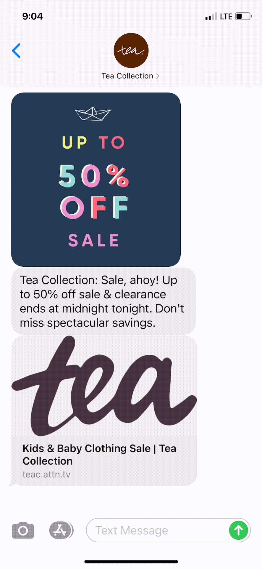 Tea-Collection-Text-Message-Marketing-Example-05.21.2021
