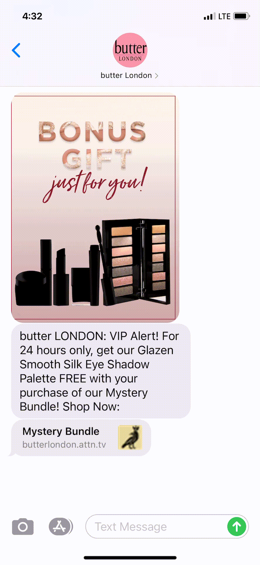 butter-London-Text-Message-Marketing-Example-02.24.2021