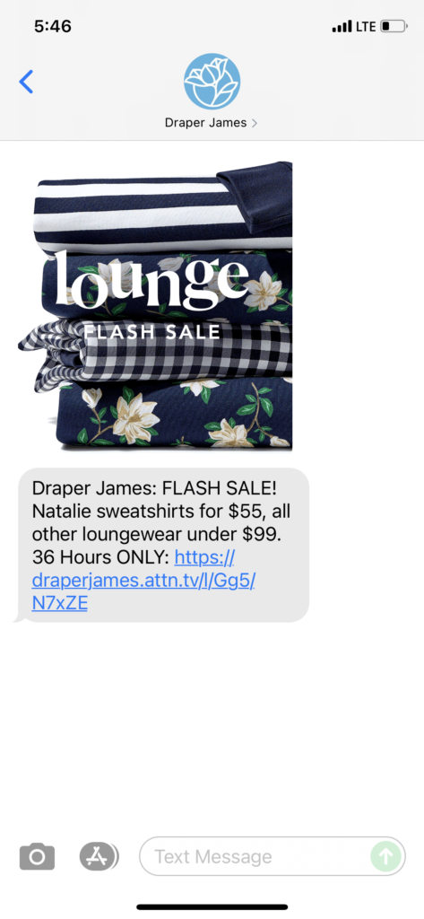 Draper James Text Message Marketing Example - 07.23.2021