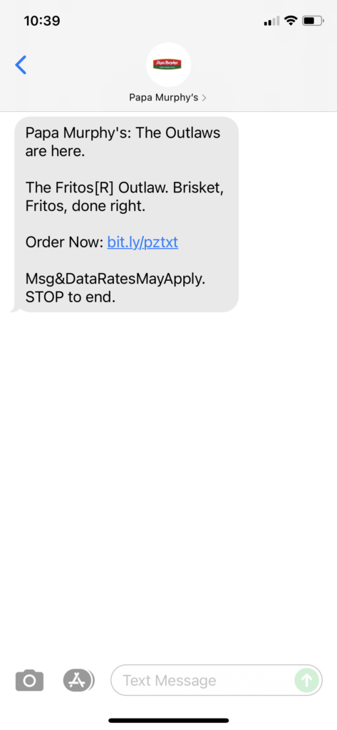 Papa Murphy's Text Message Marketing Example - 07.10.2021