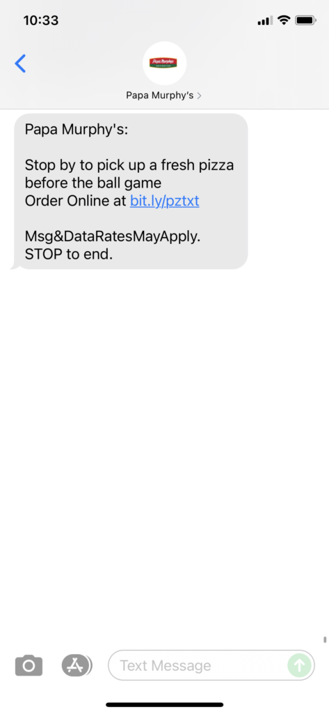 Papa Murphy's Text Message Marketing Example - 07.17.2021