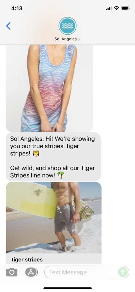 Sol Angeles Text Message Marketing Example - 07.28.2021