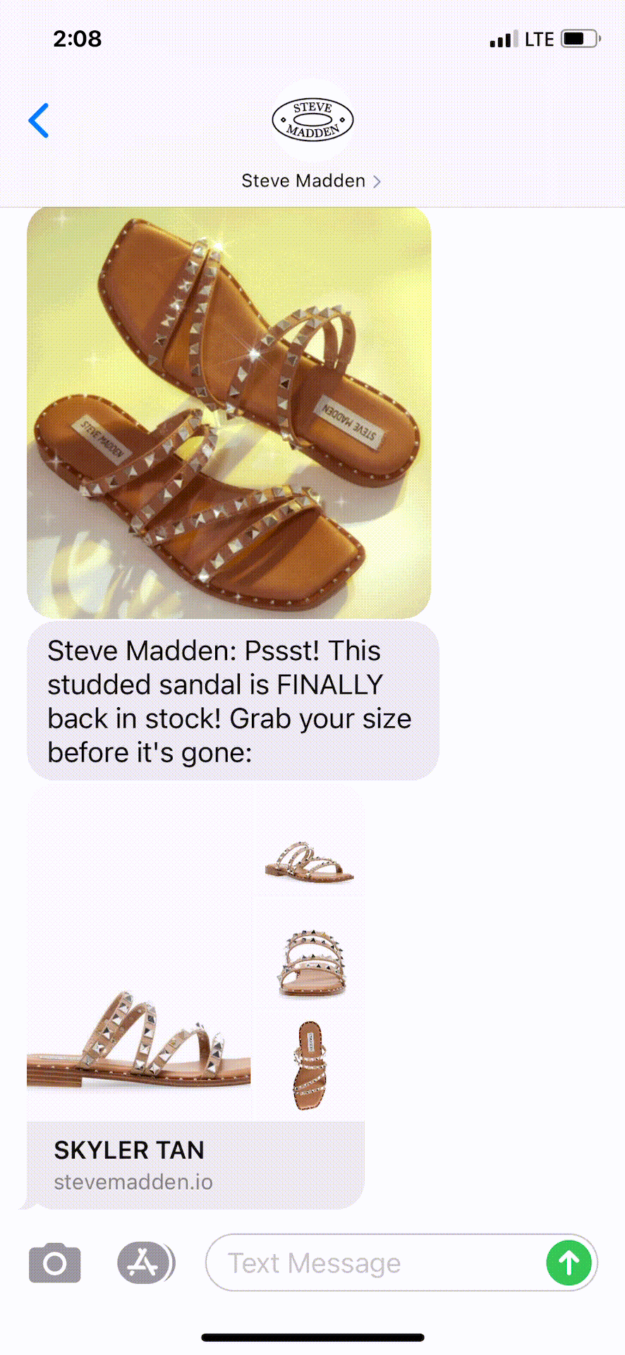 Steve-Madden-Text-Message-Marketing-Example-05.13.2021