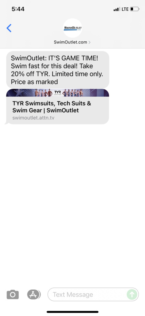 SwimOutlet.com Text Message Marketing Example - 07.23.2021