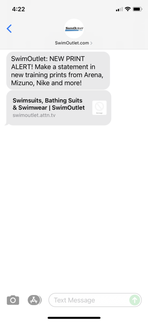 SwimOutlet.com Text Message Marketing Example - 07.27.2021