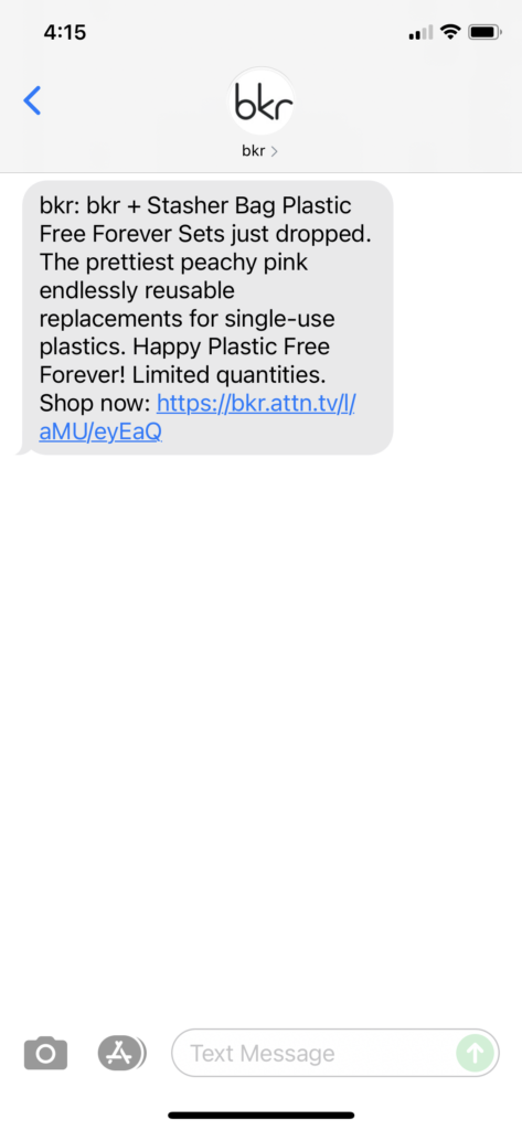 bkr Text Message Marketing Example - 07.28.2021