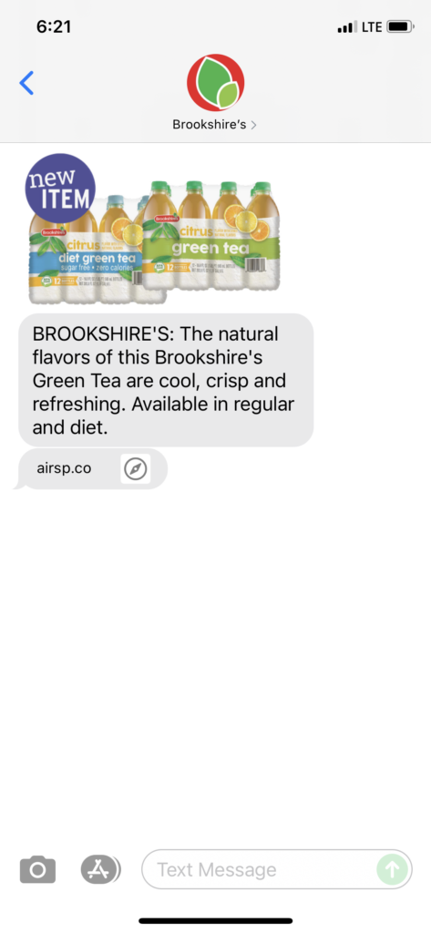 Brookshire's Text Message Marketing Example - 08.11.2021
