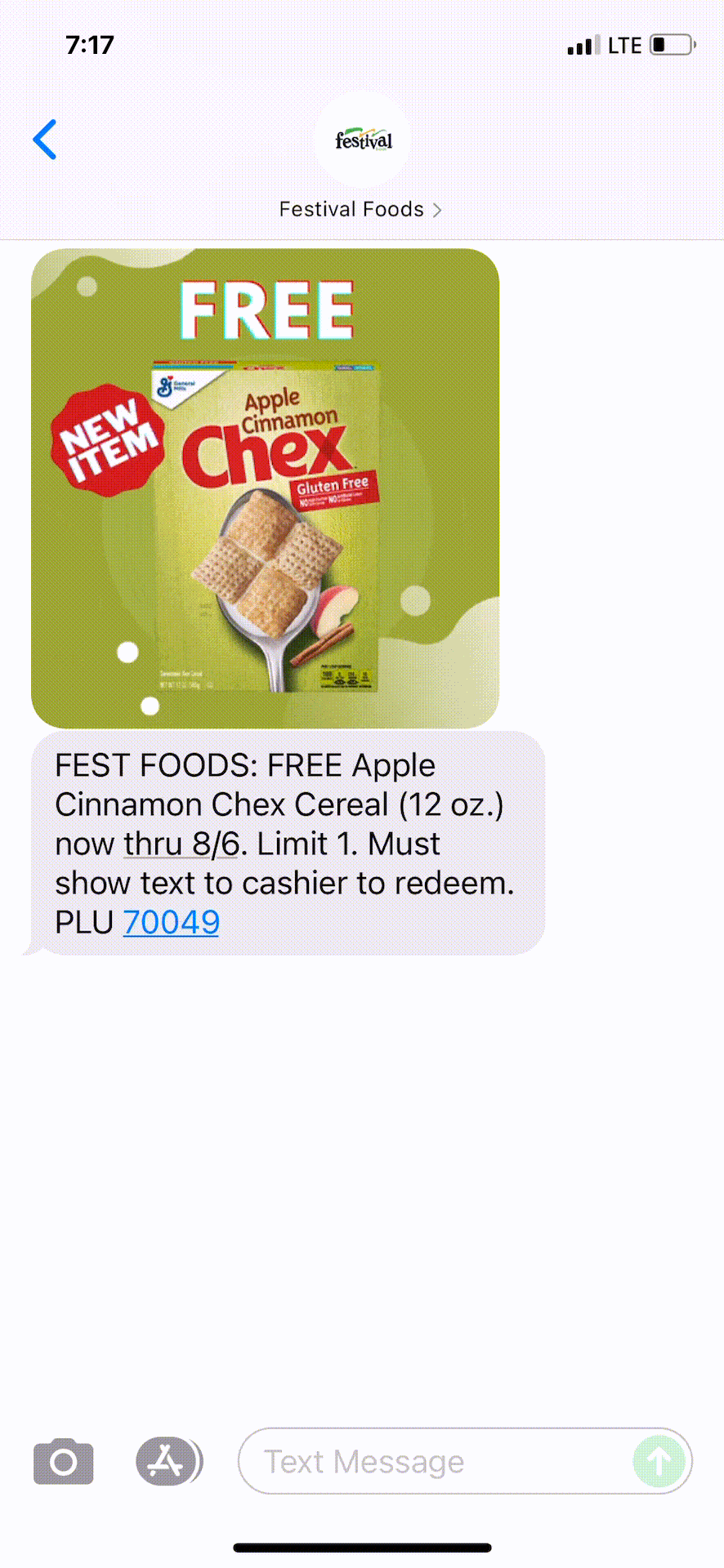Festival-Foods-Text-Message-Marketing-Example-08.05.2021