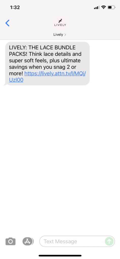Lively Text Message Marketing Example - 08.24.2021