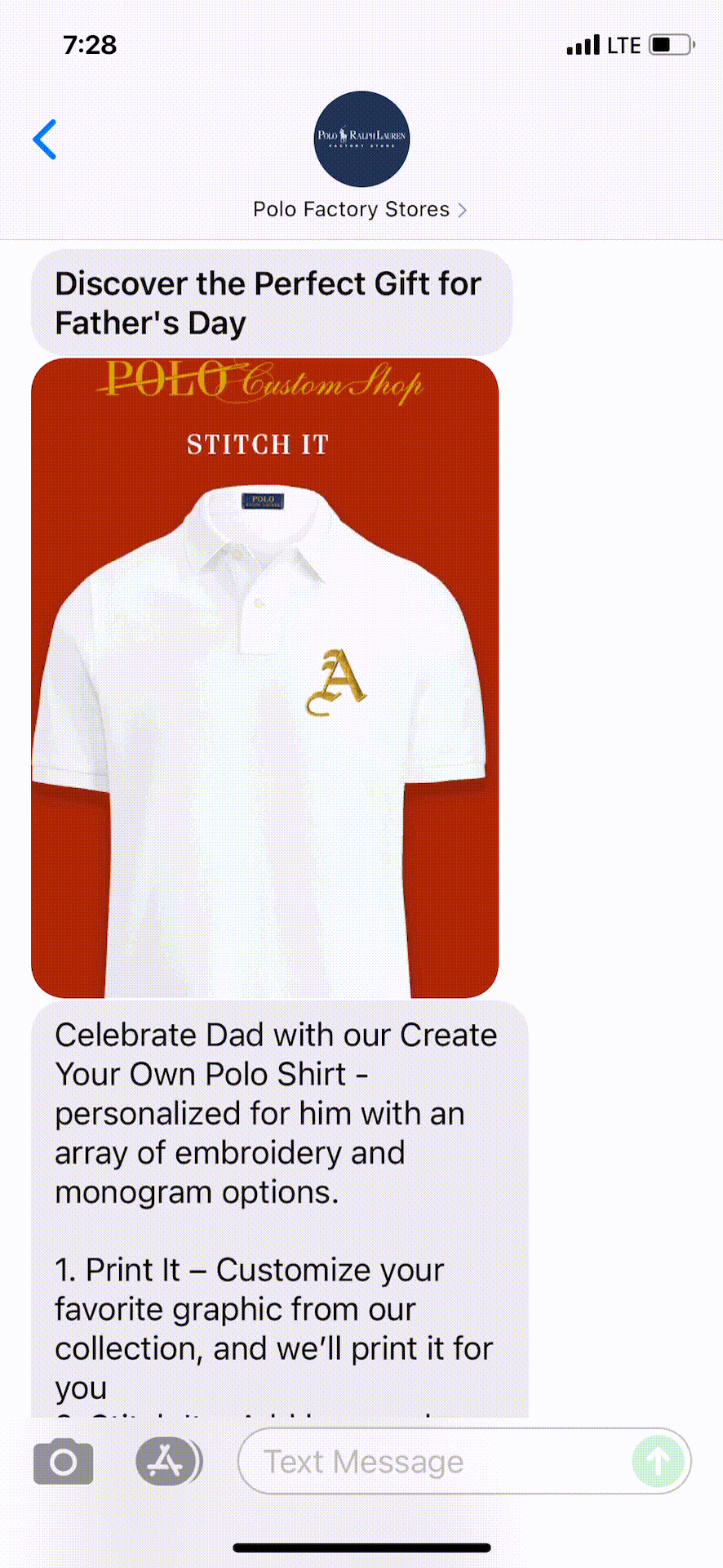 Polo-Factory-Stores-Text-Message-Marketing-Example-06.14.2021