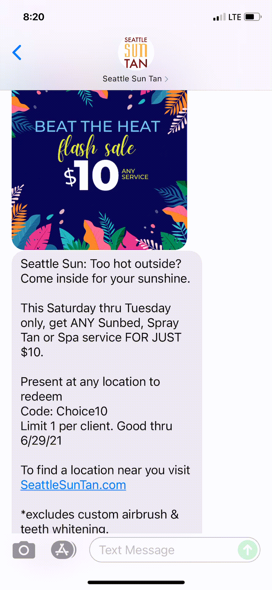 Seattle-Sun-Tan-Text-Message-Marketing-Example-06.25.2021