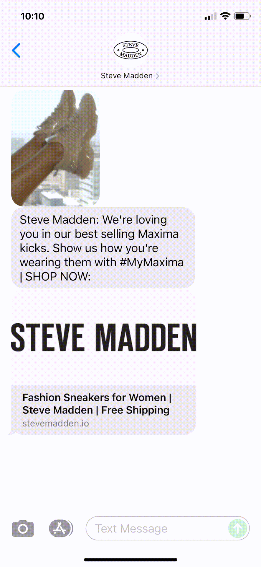 Steve-Madden-Text-Message-Marketing-Example-07.12.2021