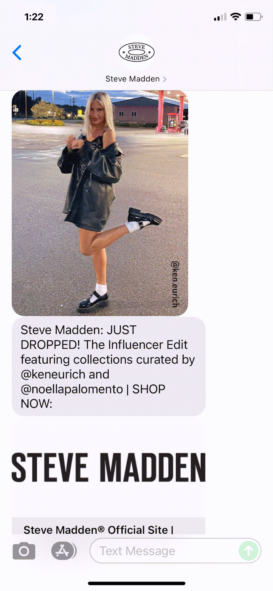 Steve-Madden-Text-Message-Marketing-Example-07.15.2021