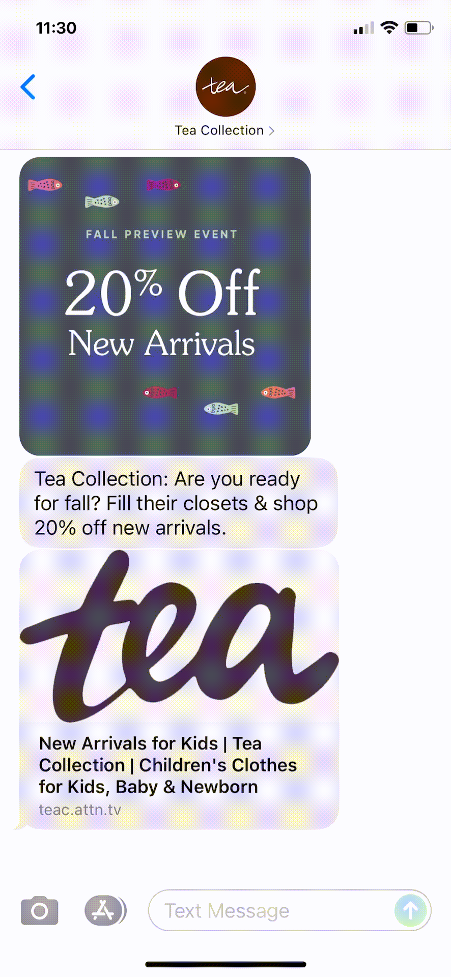 Tea-Collection-Text-Message-Marketing-Example-07.13.2021