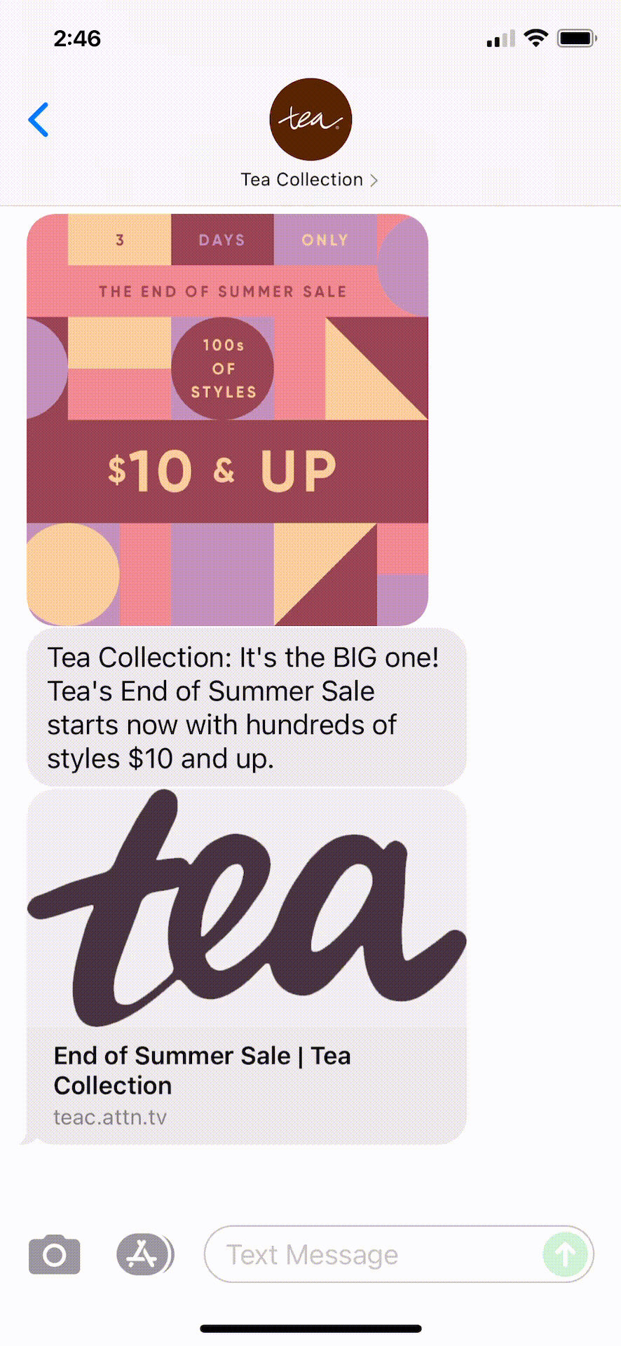 Tea-Collection-Text-Message-Marketing-Example-08.06.2021