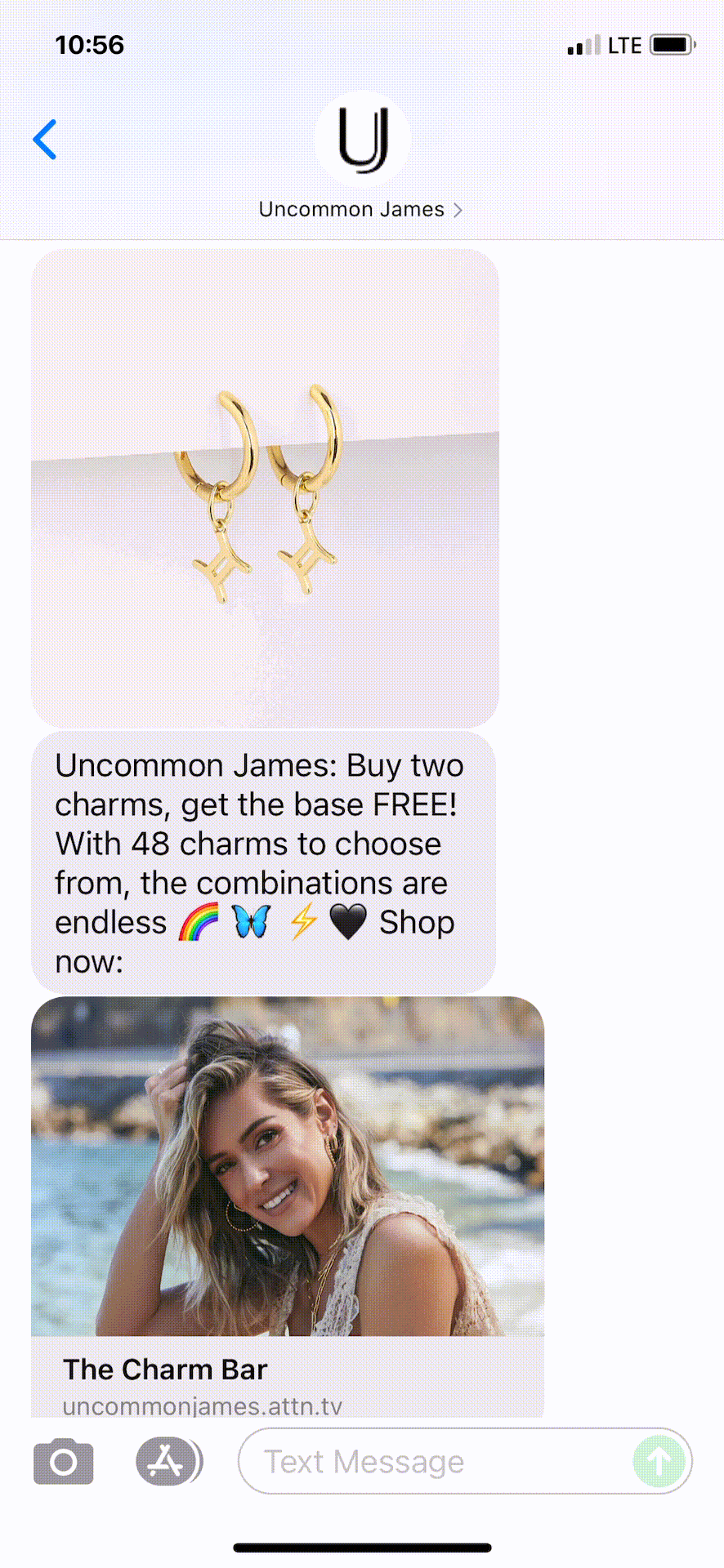 Uncommon-James-Text-Message-Marketing-Example-06.10.2021
