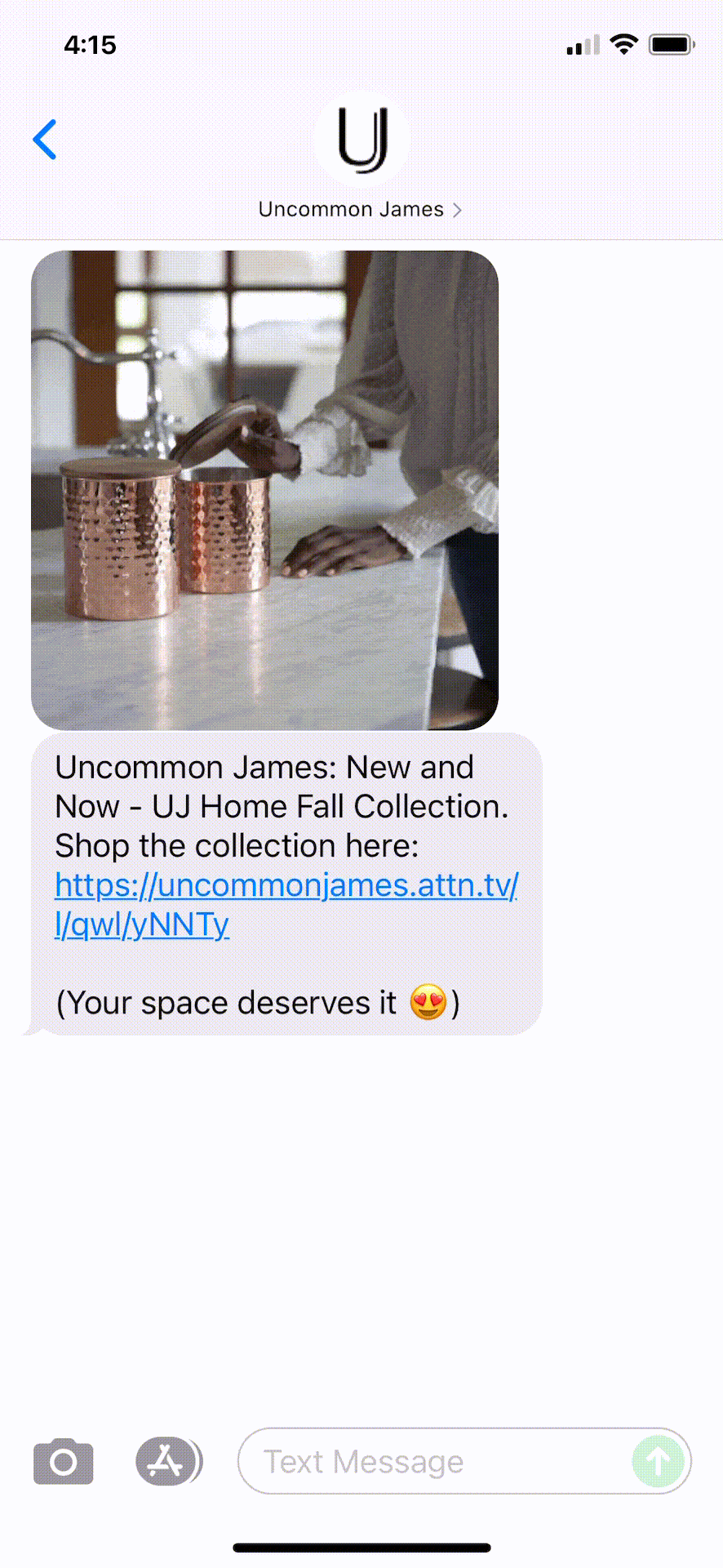Uncommon-James-Text-Message-Marketing-Example-08.05.2021