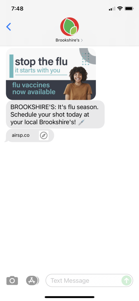 Brookshire's Text Message Marketing Example - 09.10.2021