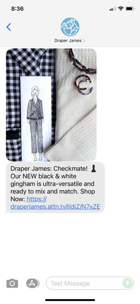 Draper James Text Message Marketing Example - 09.16.2021