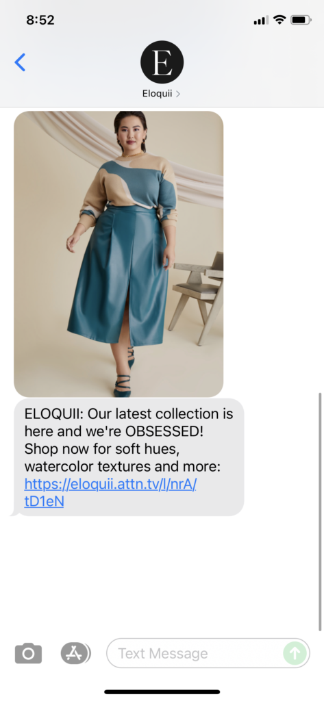 Eloquii Text Message Marketing Example - 09.15.2021