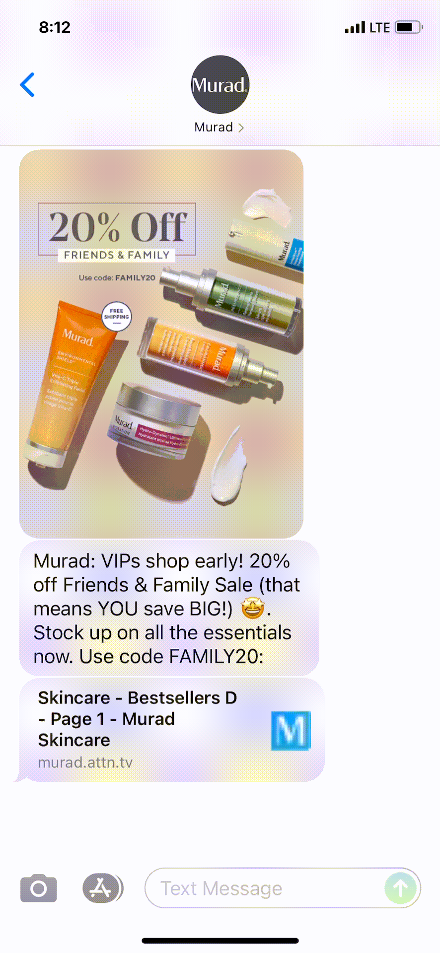 Murad-Text-Message-Marketing-Example-08.25.2021