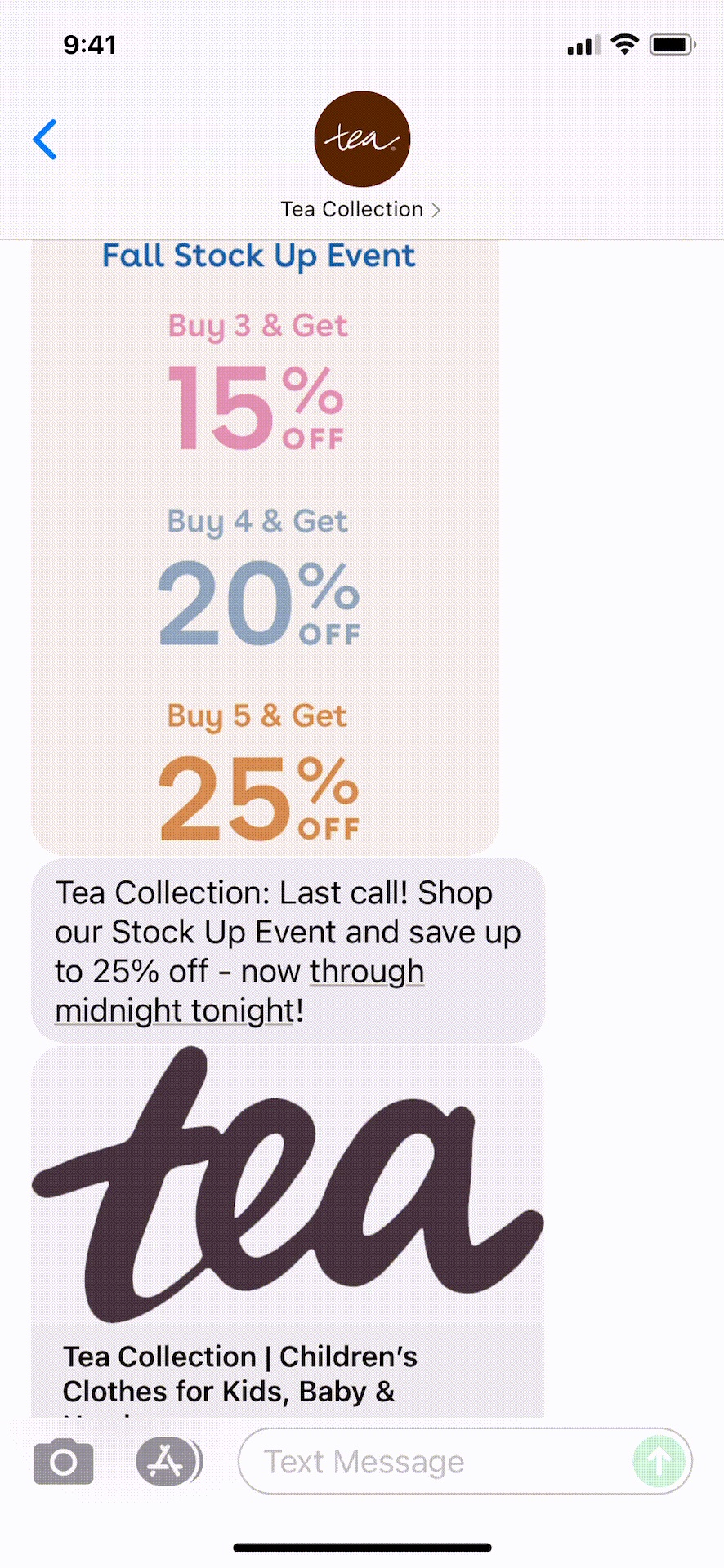 Tea-Collection-Text-Message-Marketing-Example-08.23.2021