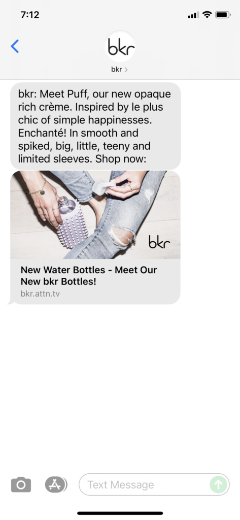 bkr Text Message Marketing Example - 09.21.2021