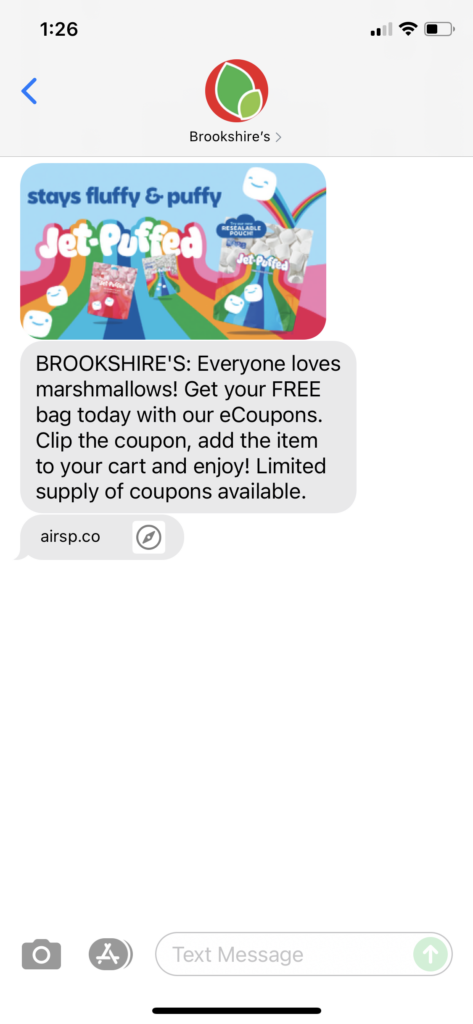 Brookshire's Text Message Marketing Example - 09.29.2021