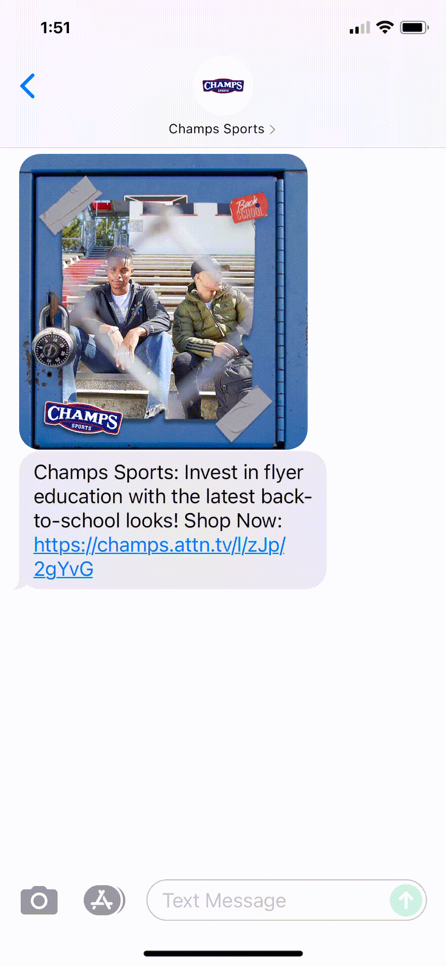 Champs-Sports-Text-Message-Marketing-Example-08.31.2021
