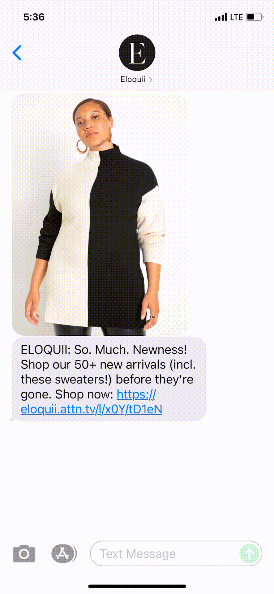 Eloquii-Text-Message-Marketing-Example-09.08.2021