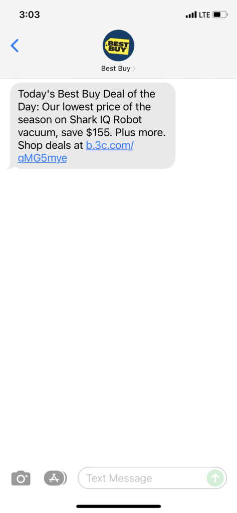 Best Buy Text Message Marketing Example - 11.16.2021