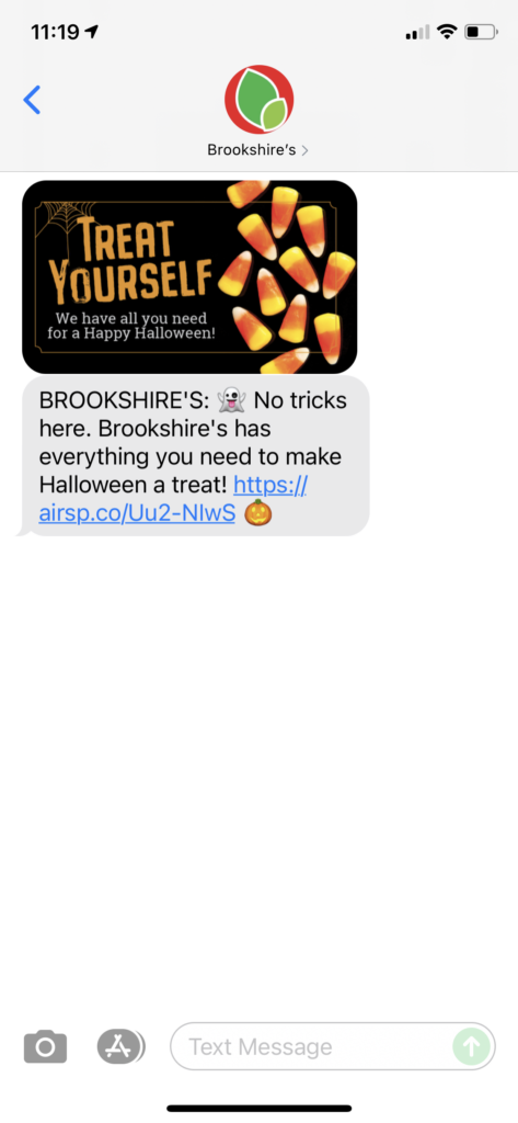Brookshire's Text Message Marketing Example - 10.27.2021
