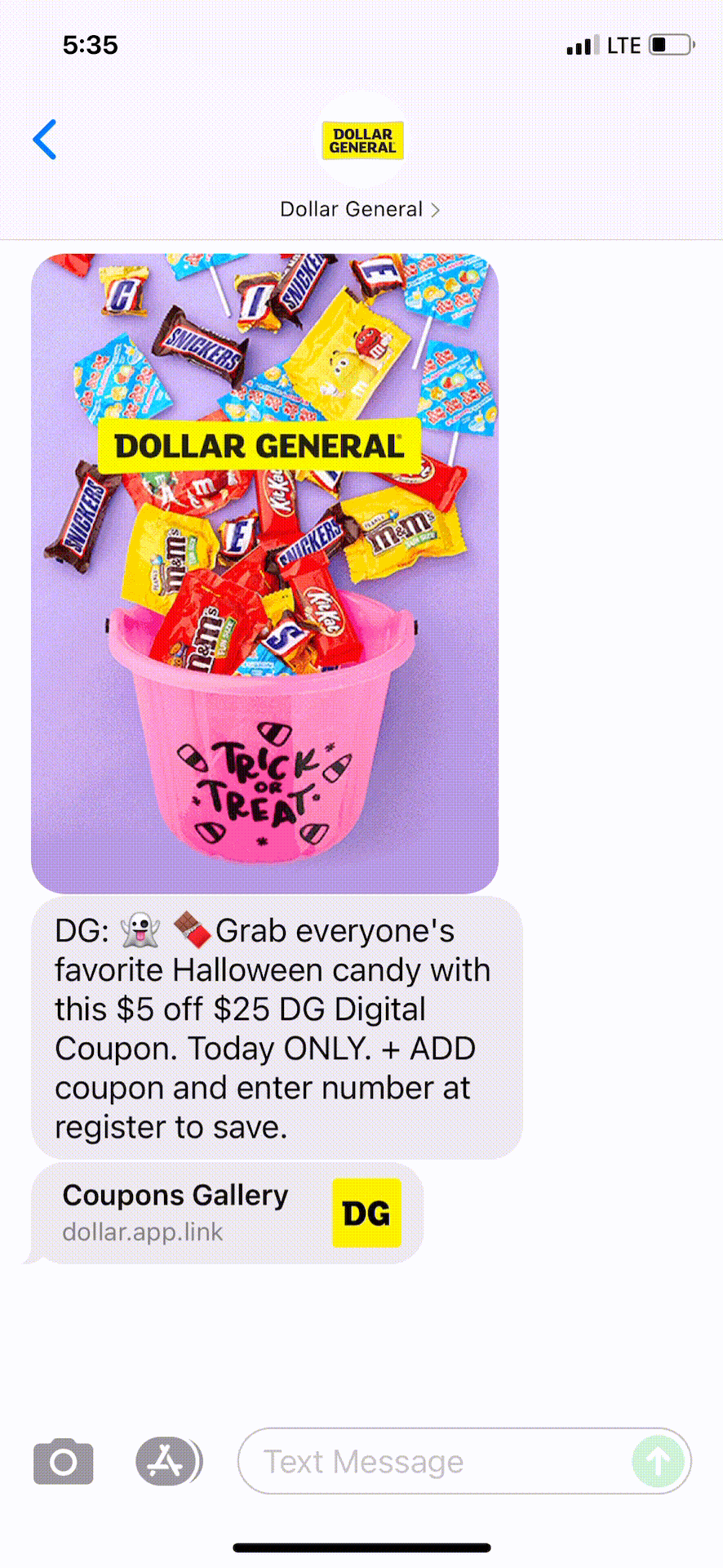 Dollar-General-Text-Message-Marketing-Example-10.09.2021