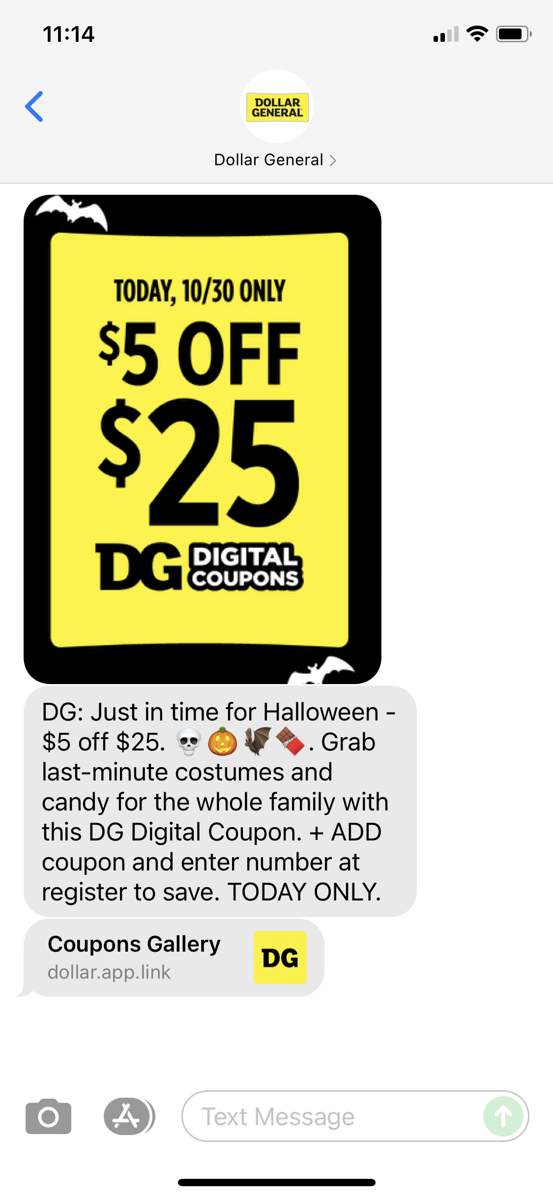 dollar-general-text-message-marketing-example-10-30-2021-sms-archives