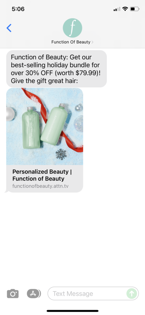 Function of Beauty Text Message Marketing Example - 11.11.2021