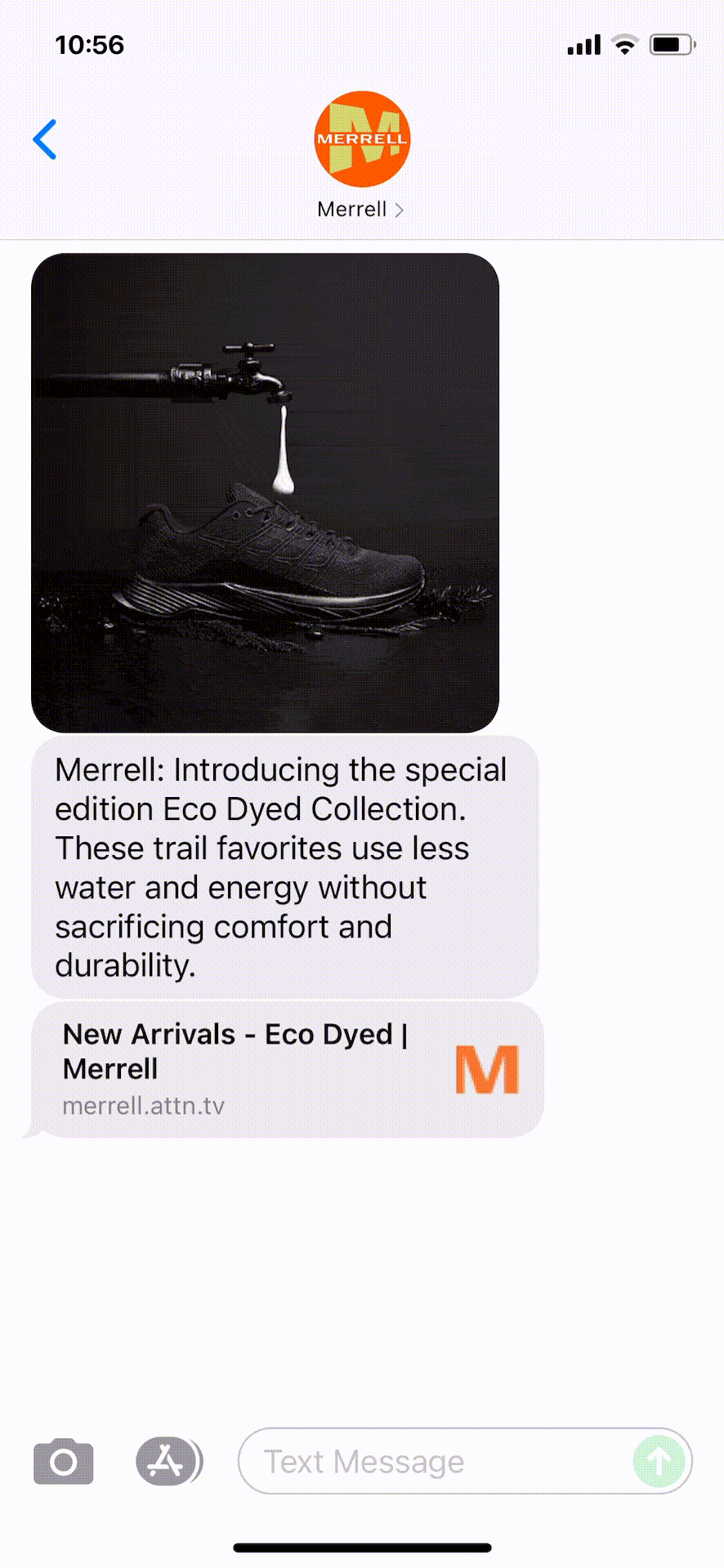 Merrell-Text-Message-Marketing-Example-10.06.2021