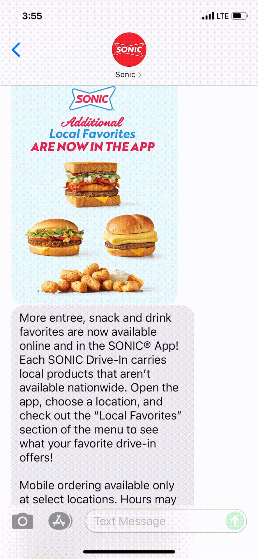 Sonic-Text-Message-Marketing-Example-10.20.2021