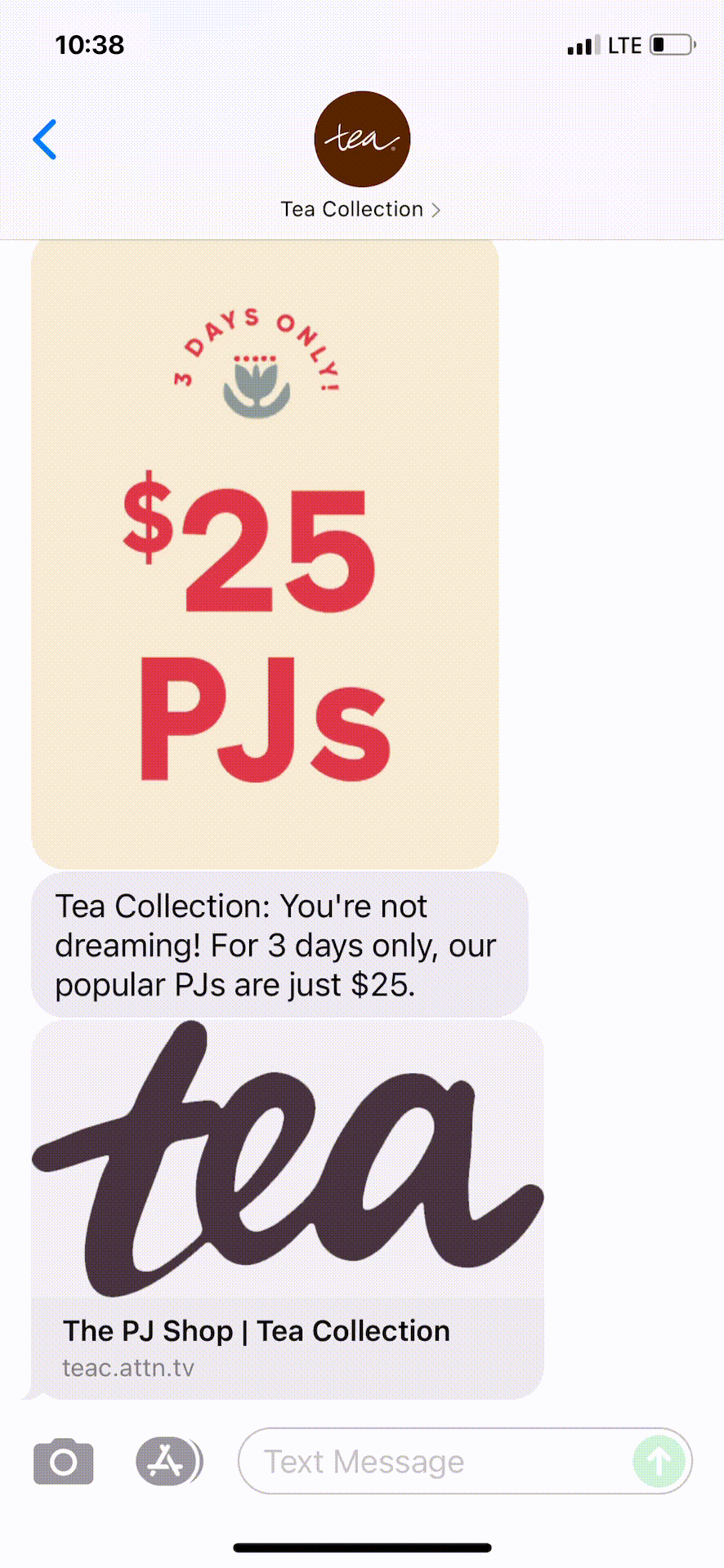 Tea-Collection-Text-Message-Marketing-Example-10.25.2021