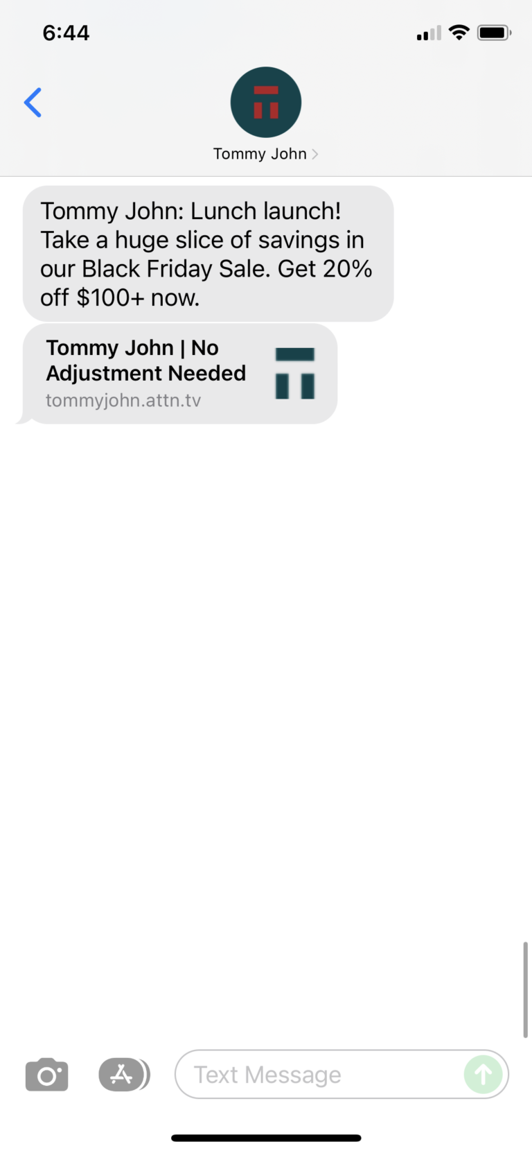 tommy-john-text-message-marketing-example-11-22-2021-sms-archives