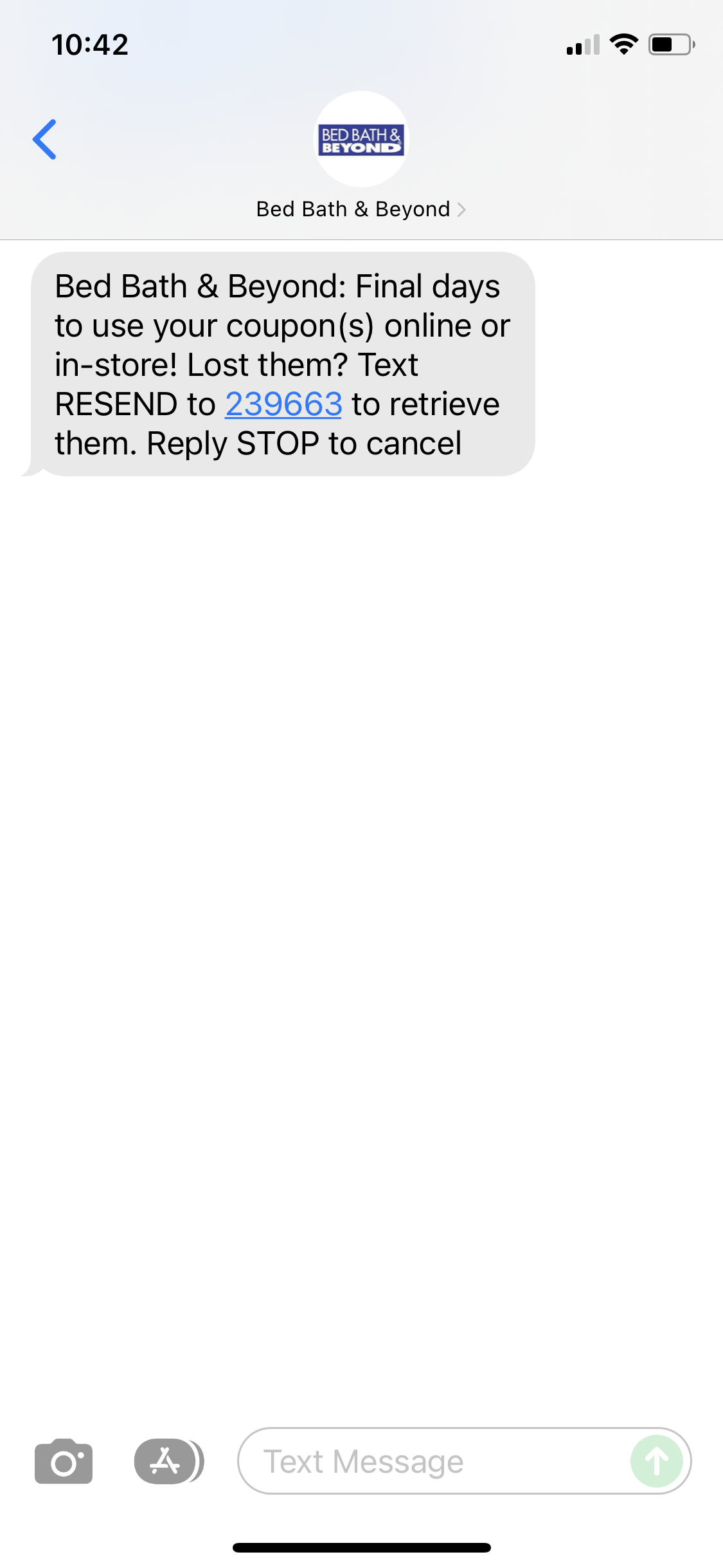 Bed Bath Beyond Text Marketing Examples SMS Archives
