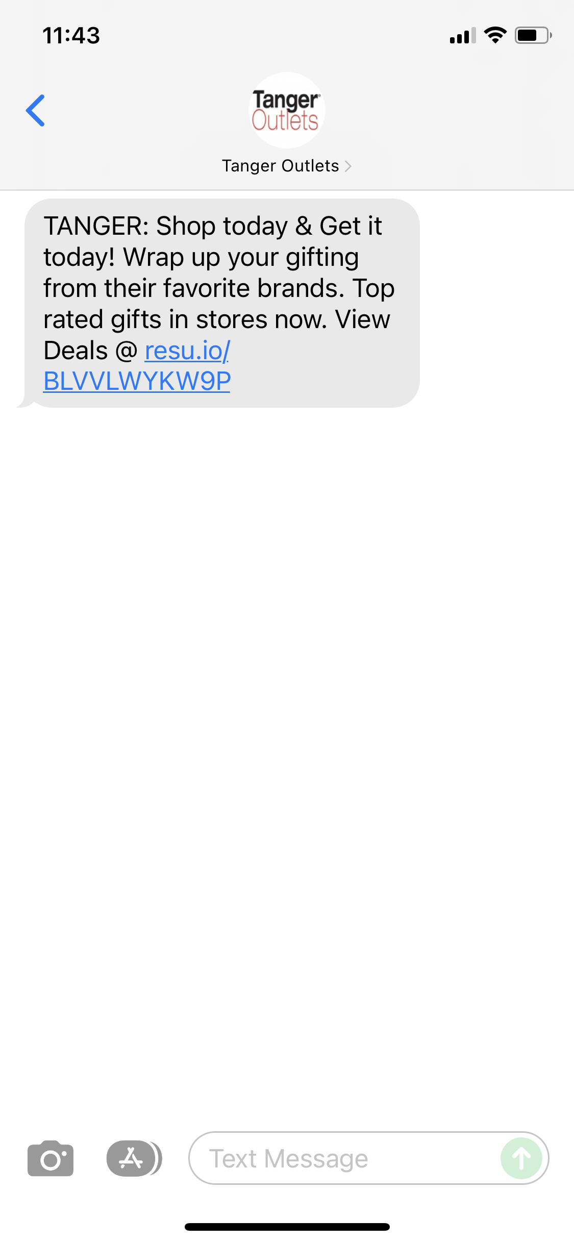 Tanger Outlets Text Marketing Examples SMS Archives